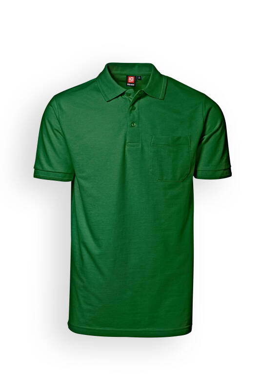 Piqué Shirt Herren Industriewäsche geeignet nach EN ISO 15797 - Polokragen dunkelgrün