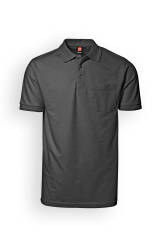 T-shirt Homme en Piqué adapté au lavage industriel selon EN ISO 15797 - Col polo gris foncé