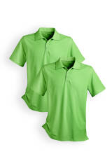 CORE Doppelpack Shirt Unisex - Polokragen apfelgrün
