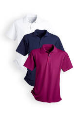CORE Shirt mixte - Col polo blanc/navy/berry