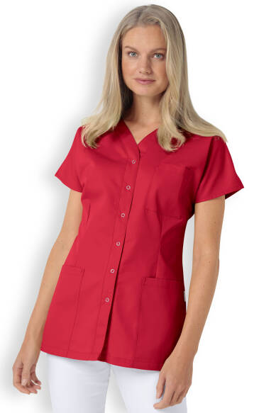JUST STRONG tuniek dames - doorknoopsluiting rood