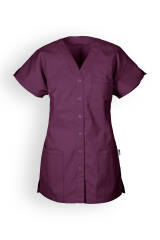 JUST STRONG tuniek dames - doorknoopsluiting pruimen
