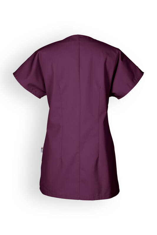 JUST STRONG tuniek dames - doorknoopsluiting pruimen