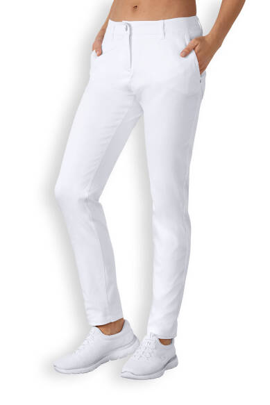 Comfort Stretch Pantalon Femme - Style Chino blanc