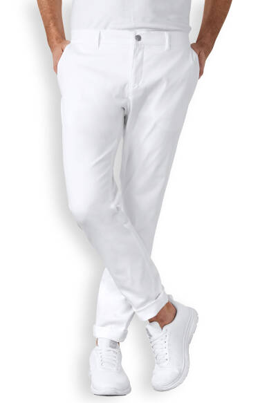 Comfort Stretch Pantalon Homme - Style Chino blanc