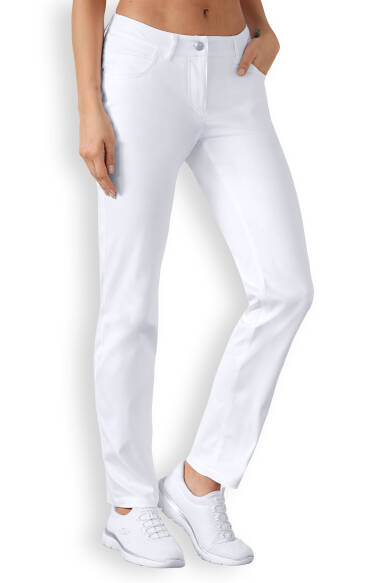 5-Pocket-Hose Damen gerades Bein Weiß