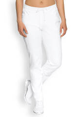 Damenhose Schlupfhose Beintasche Weiß