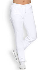 Damenhose Schlupfhose Beintasche Weiß