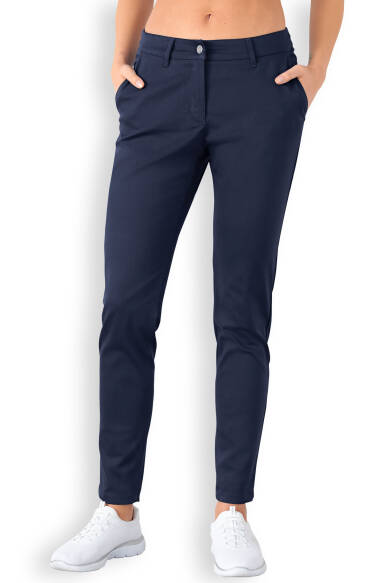 Comfort Stretch Pantalon Femme - Style Chino bleu navy