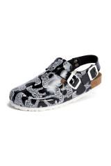 Damenclog Motiv Zebras Schwarz