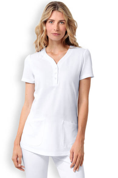 Longshirt Ausschnitt herzförmig Weiß