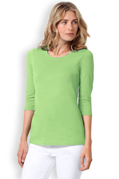 CORE Shirt Damen - 3/4 Arm apfelgrün