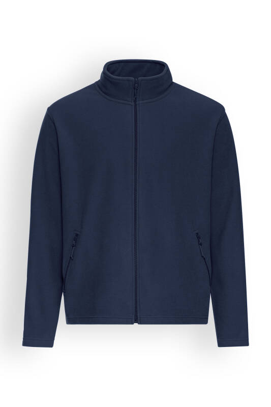 Veste polaire Homme - Col officier bleu nuit