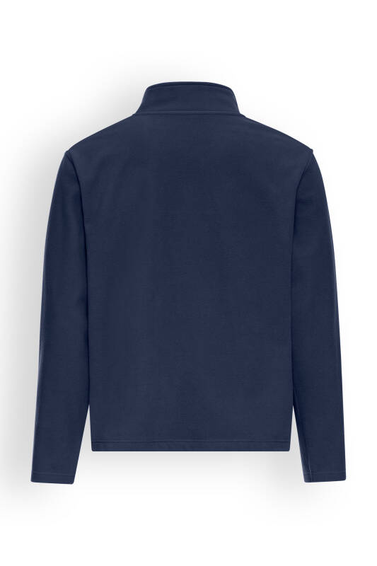 Veste polaire Homme - Col officier bleu nuit