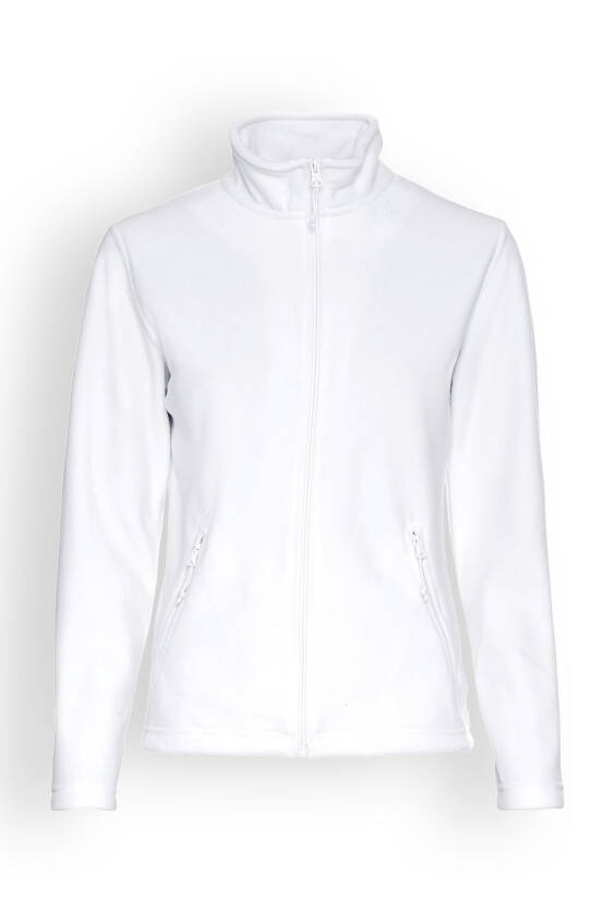 Veste polaire Femme - Zippée - Col officier blanc | CLINIC DRESS