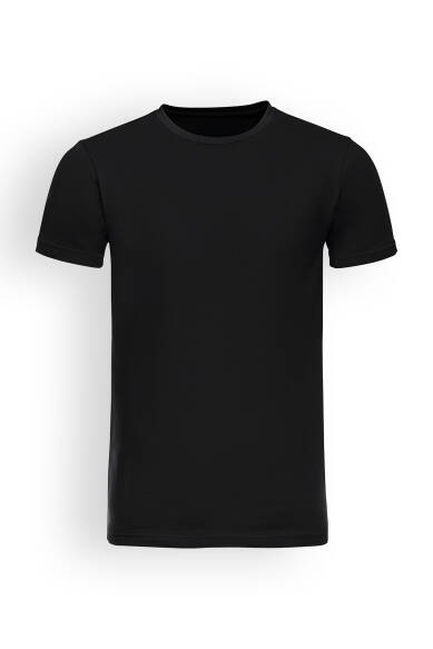 Shirt Rundhalsausschnitt Schwarz Unisex