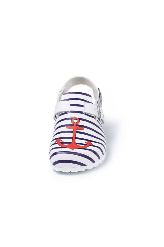 Dames muil wit/marine/rood