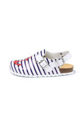 Dames muil wit/marine/rood