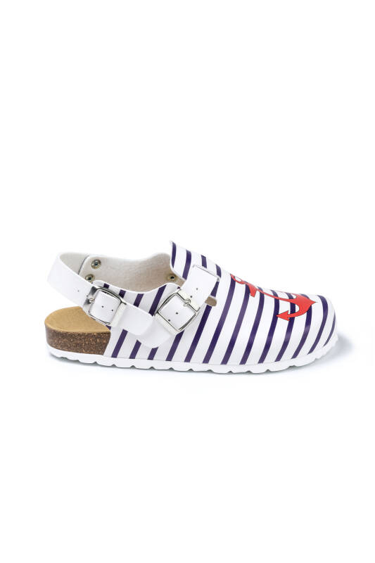 Dames muil wit/marine/rood