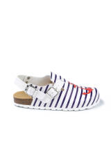 Dames muil wit/marine/rood