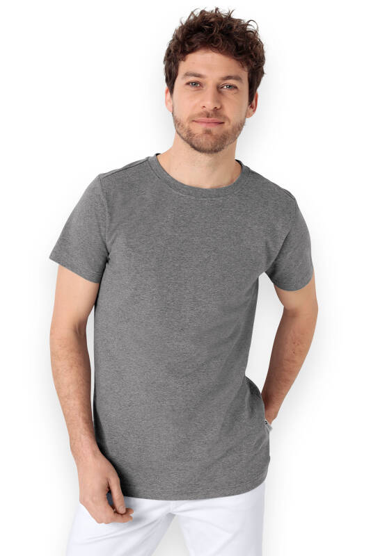 CORE T-shirt Homme - Encolure ronde gris chiné foncé