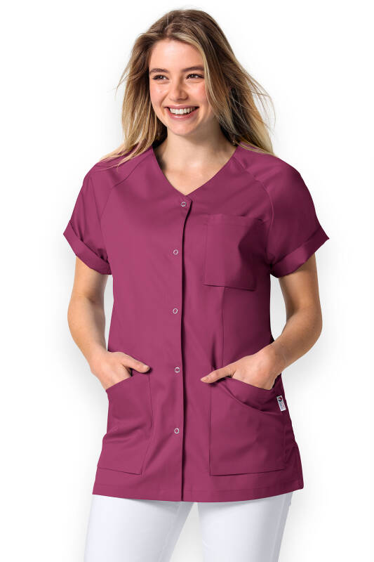 CORE tuniek dames - doorknoopsluiting berry