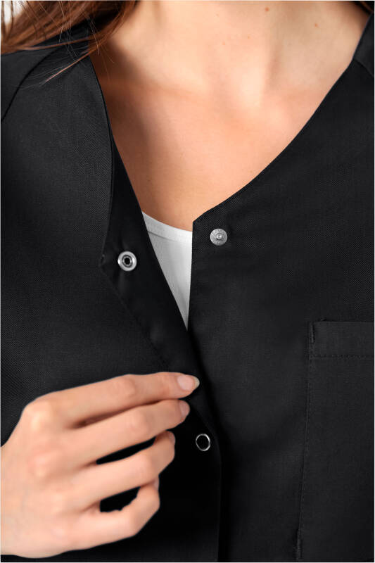 CORE tuniek dames - doorknoopsluiting zwart