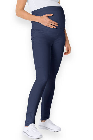 Comfort Stretch Pantalon de grossesse - Ceinture élastique en maille bleu navy