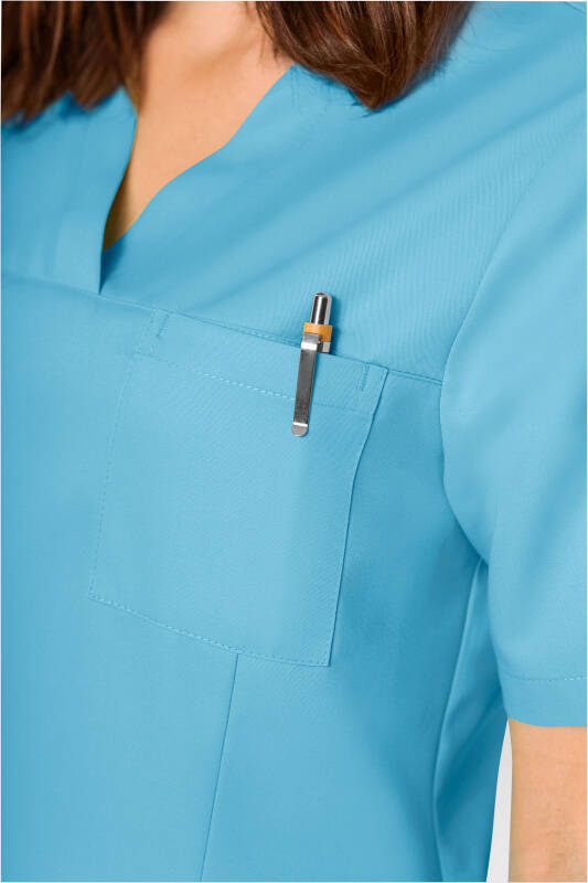 GREEN Tunique Femme - Décolleté V turquoise foncé