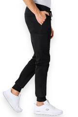 Comfort stretch broek heren - jogpants zwart