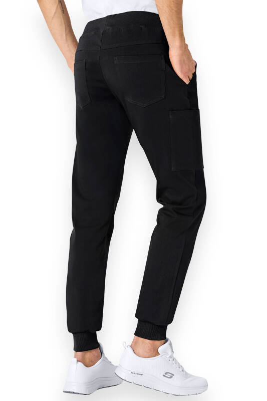 Comfort stretch broek heren - jogpants zwart