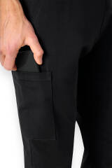 Comfort stretch broek heren - jogpants zwart