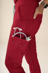 KAERE broek dames - zoom met elastische boord en beenzak rood
