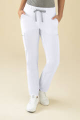 KAERE Pantalon Femme - avec poches cargo blanc