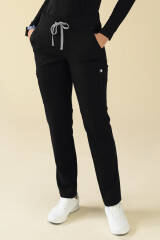 kaere broek dames - rechte zoom zwart