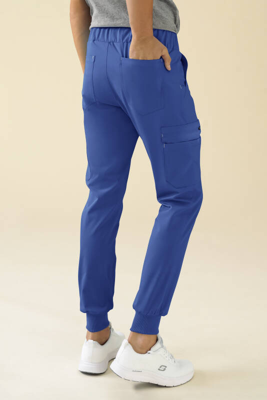 KAERE broek heren - zoom met elastische boord en beenzak blauw