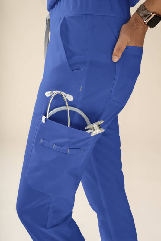 kaere Pantalon Femme - Bord au bas des jambes Taille courte bleu