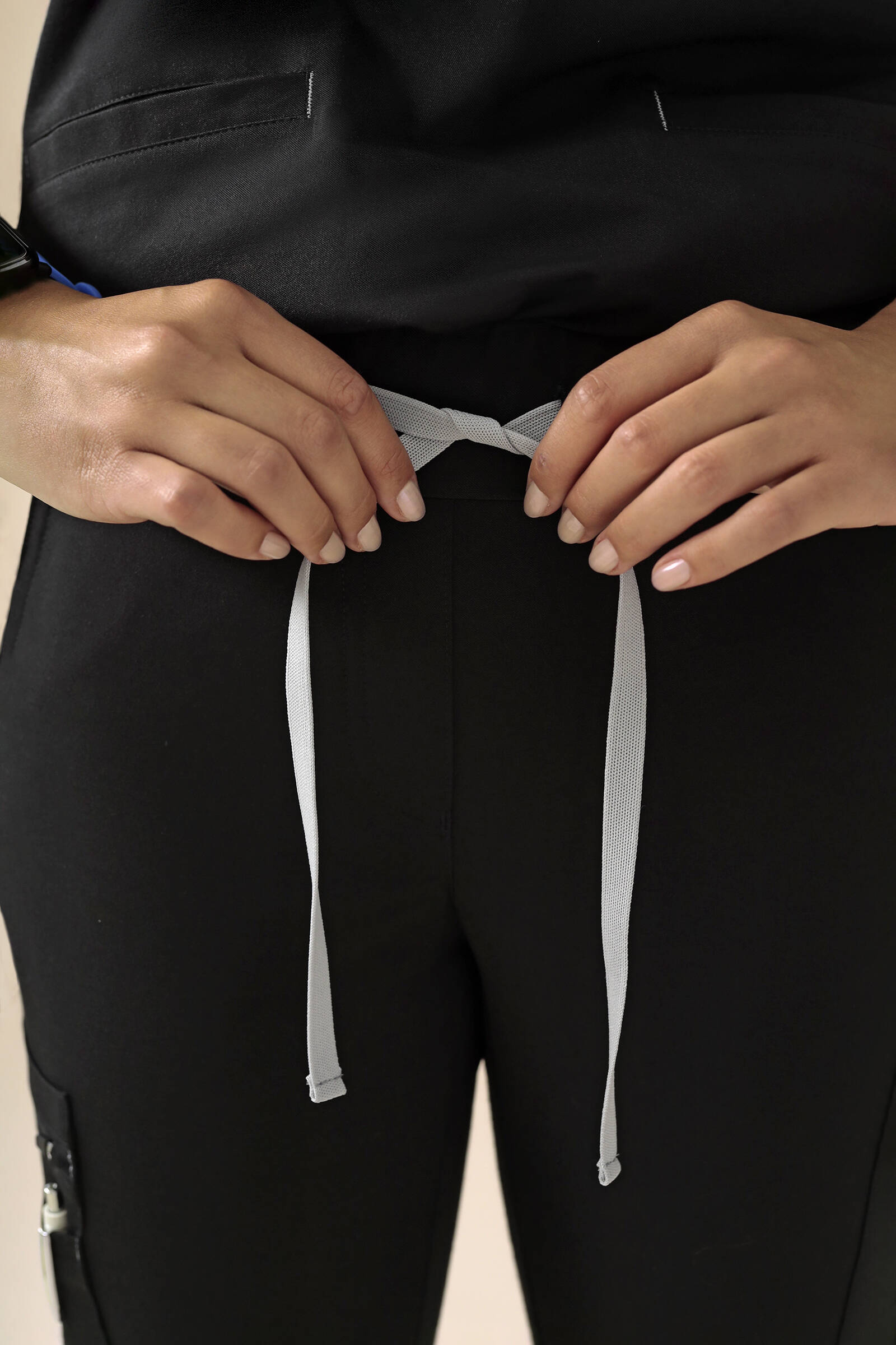 KAERE broek heren - zoom met elastische boord korte maat met beenzak zwart main image 0