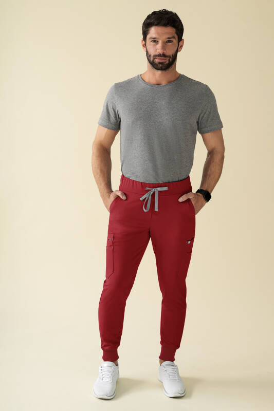 kaere Pantalon Homme - Bord au bas des jambes Taille courte rouge