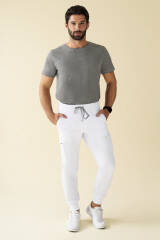 kaere Pantalon Homme - Bord au bas des jambes Taille courte blanc