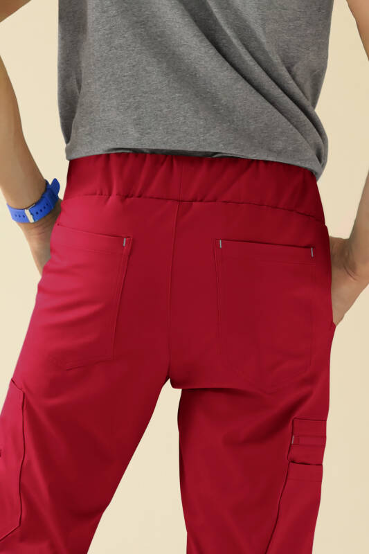 kaere broek heren - rechte zoom korte maat rood