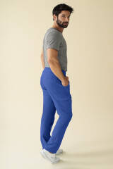 kaere broek heren - rechte zoom korte maat blauw