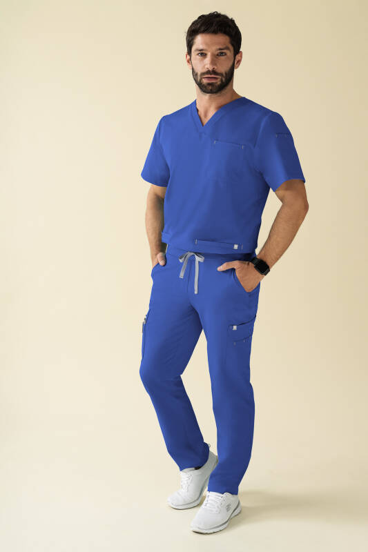 kaere Pantalon Homme - Bas de jambe droit Taille courte bleu