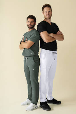 KAERE Pantalon Femme - avec poches cargo et ourlets côtelés Taille