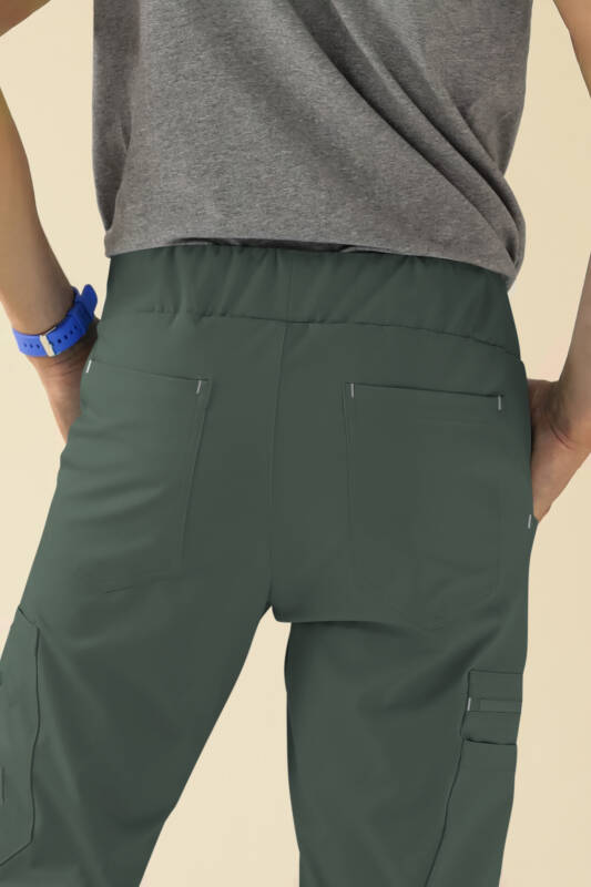 kaere Pantalon Homme - Bas de jambe droit Taille courte vert foncé