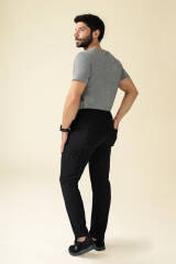 kaere Pantalon Homme - Bas de jambe droit Taille courte noir