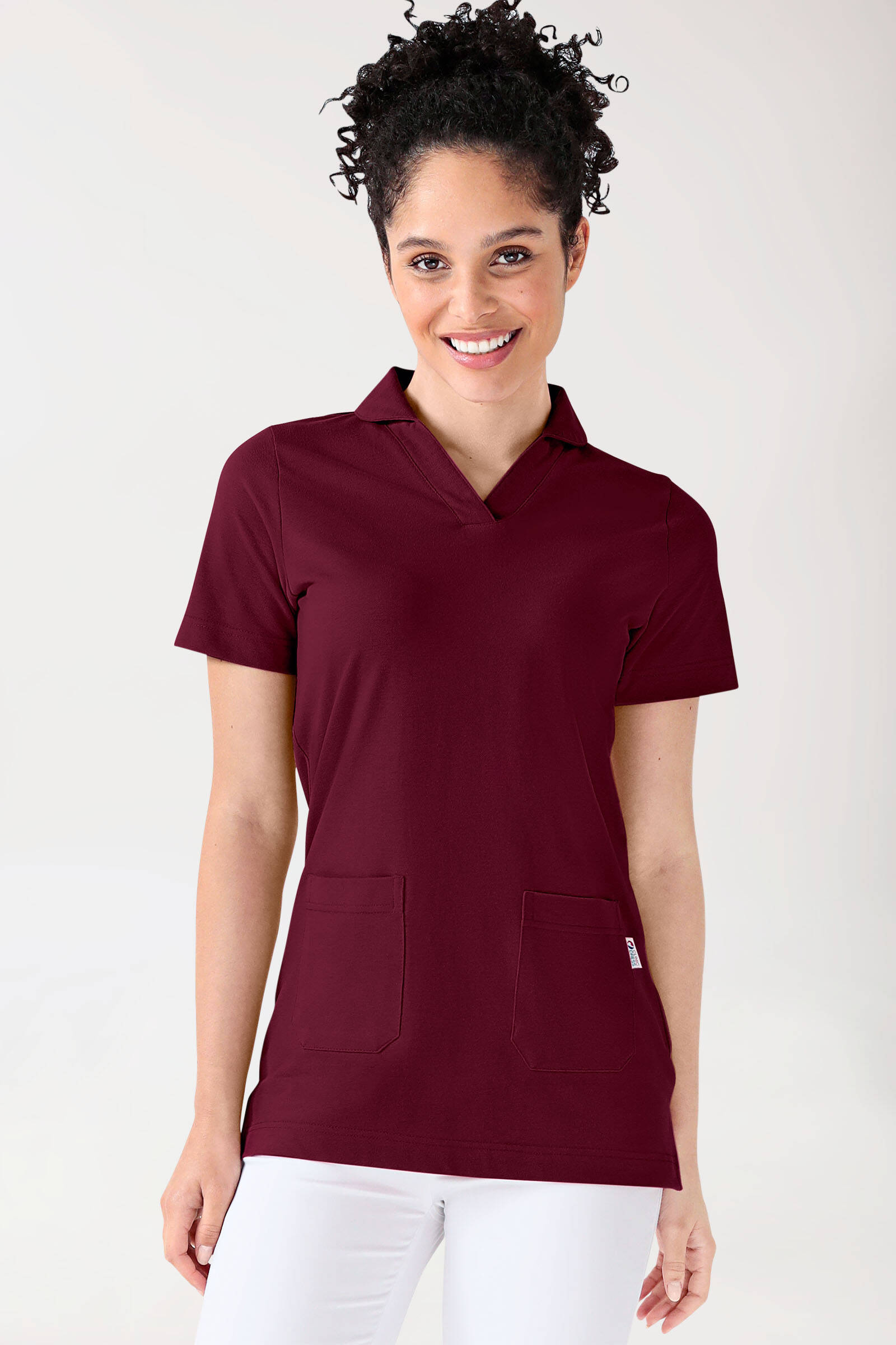 CLINIC DRESS Longshirt Damen - 3/4 Arm Stretch Shirt Für Pflege & Medizin