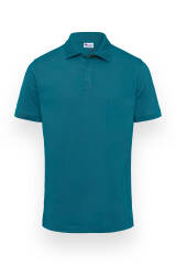 Stretch shirt heren - polokraag petrol