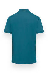 Stretch shirt heren - polokraag petrol