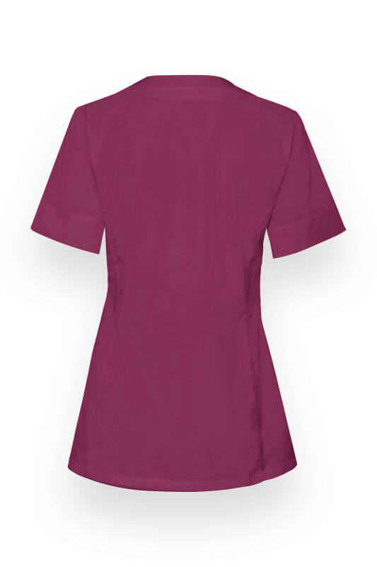 Beauty tuniek dames - bedekte knoopsluiting berry